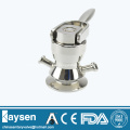 Sanitary food processing aseptic sampling valve